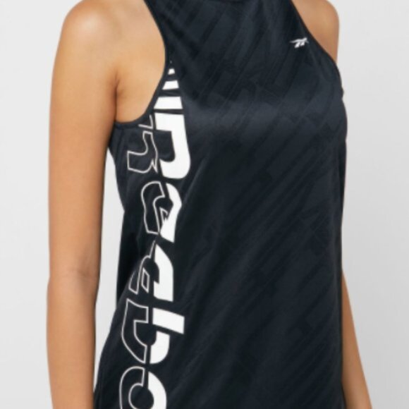 New Reebok Women's Meet You There Sleeveless Basketball Black & White Dress M - Picture 3 of 16